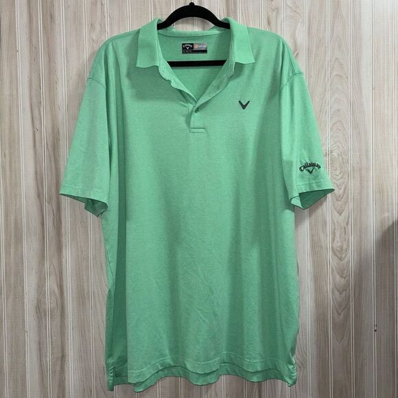 Callaway‎ Opti-Dri Performance Short Sleeve Green Polo Golf Shirt Size XL - Picture 1 of 6